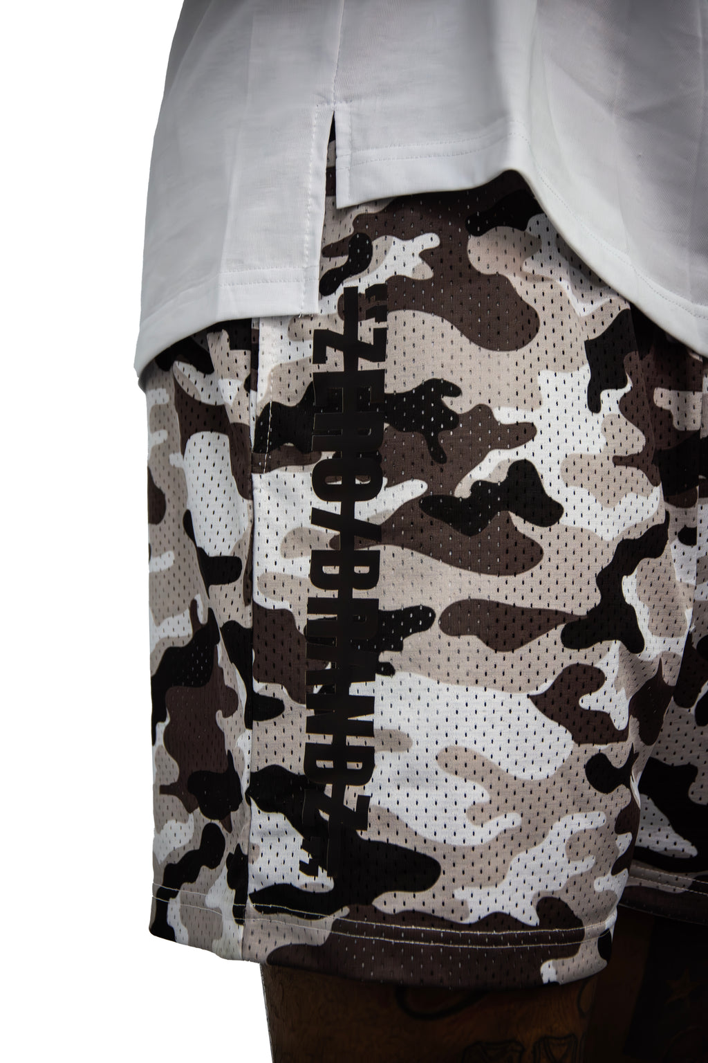 Mesh Gray Camo Travel Shorts