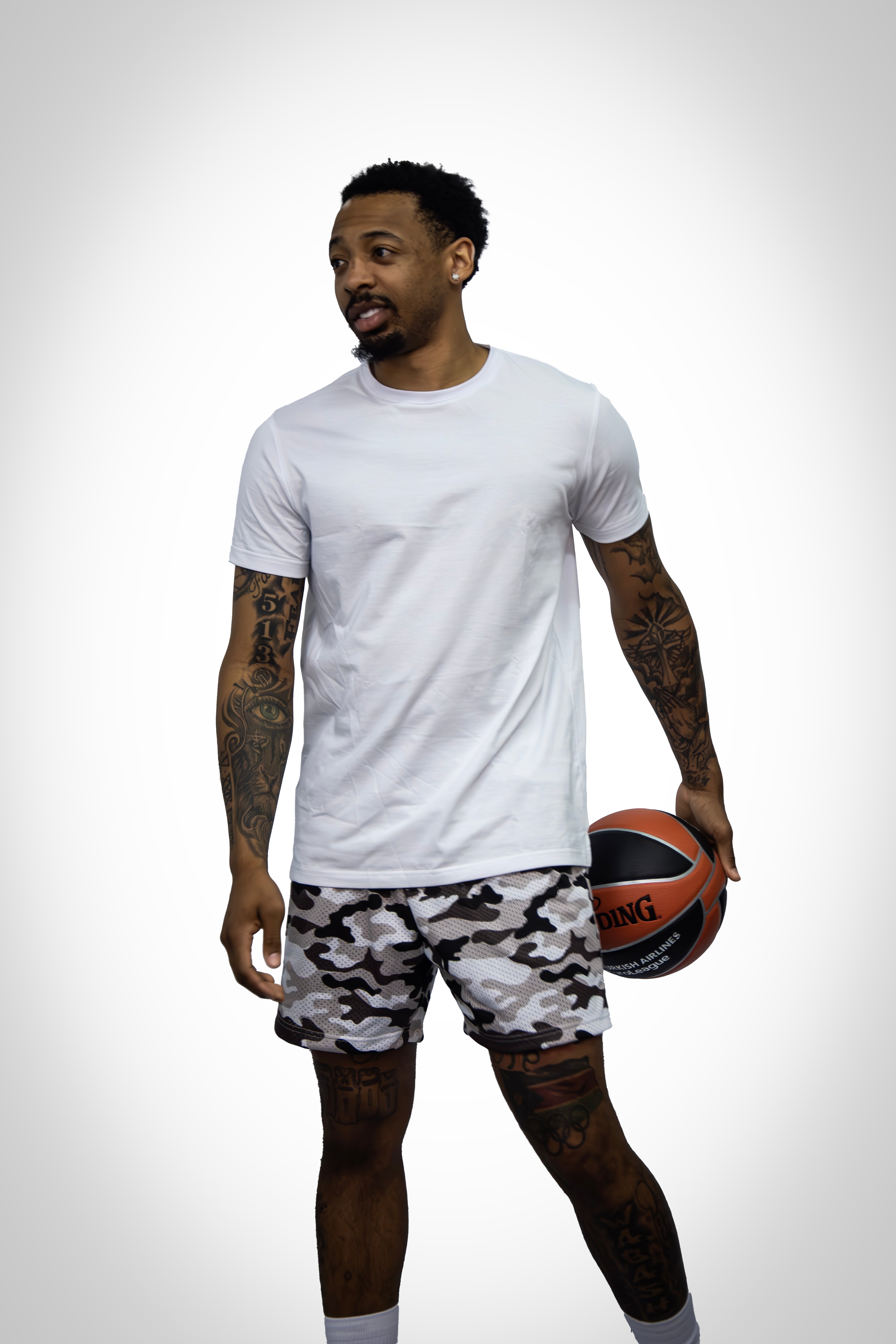 Mesh Gray Camo Travel Shorts