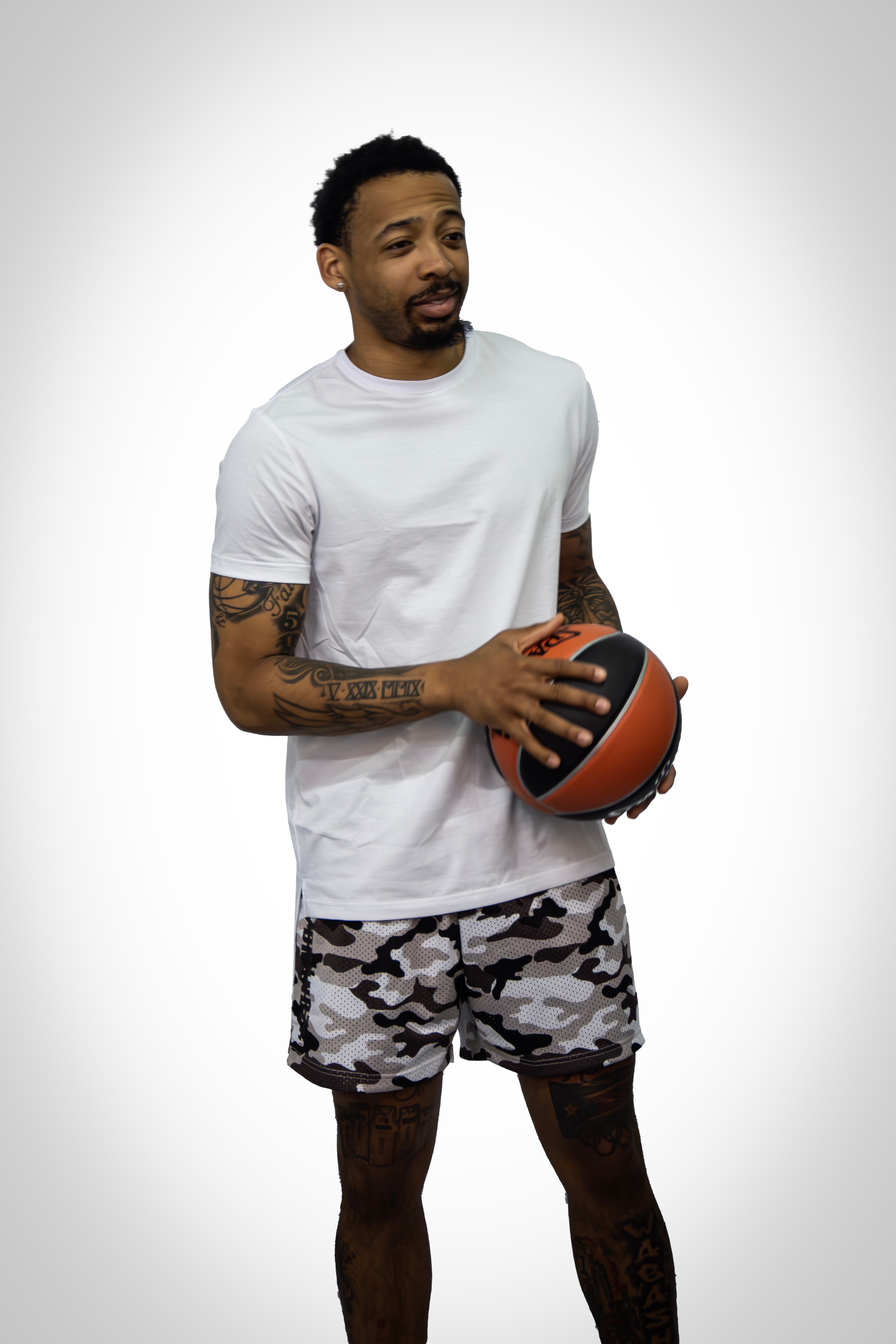 Mesh Gray Camo Travel Shorts
