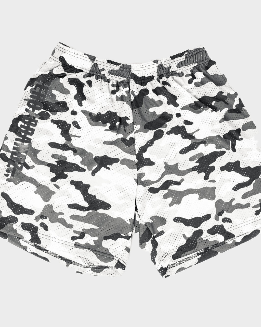 Gray Camo Mesh Travel Shorts